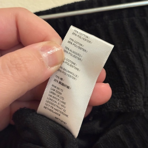 Free People Movement Black Take The Lead Velour Flare Pants Size Medium - Picture 7 of 7